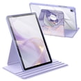 thumbnail image 1 of Fintie 360 Degree Rotating Case for Samsung Galaxy Tab A11+ Plus 11 Inch 2025/ A9+ Plus 2023, Swiveling Protective Stand Clear Back Cover, Auto Wake/Sleep, Lilac Marble, 1 of 10
