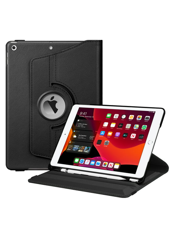 Fintie 360 Rotating Case for 10.2-inch iPad 9th/ 8th/ 7th Generation - Swivel Cover with Pencil Holder for iPad 10.2" (2021/ 2020 / 2019 Model)