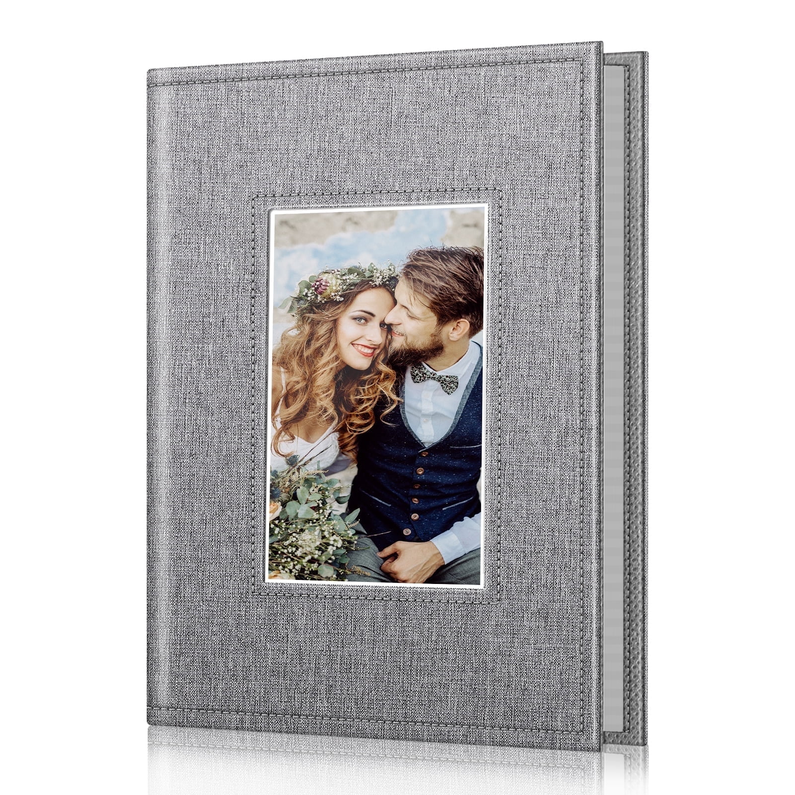 Fintie, Photo Album, 4x6 Photos, Blue, 52 Pockets, Vegan Leather