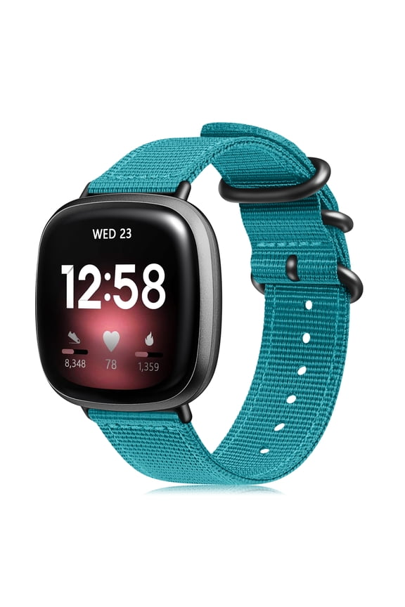 Band Compatible with Fitbit Versa 3 / Fitbit Sense, Soft Woven Nylon Sport Replacement Strap Wrist Bands Compatible with Fitbit Versa 3 / Fitbit Sense Smartwatch