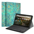 thumbnail image 1 of Fintie Bluetooth Keyboard Case for All New Fire HD 10 and Fire HD 10 Plus Tablet, Slim Lightweight Cover with Detachable Bluetooth Keyboard, Only Compatible with 11th Gen 2021 Release, Shades of Blue, 1 of 9