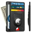 thumbnail image 1 of Fintie Built-in Case Unisex Airtag RFID Blocking Leather Front Pocket Card Wallet, Black, 1 of 7