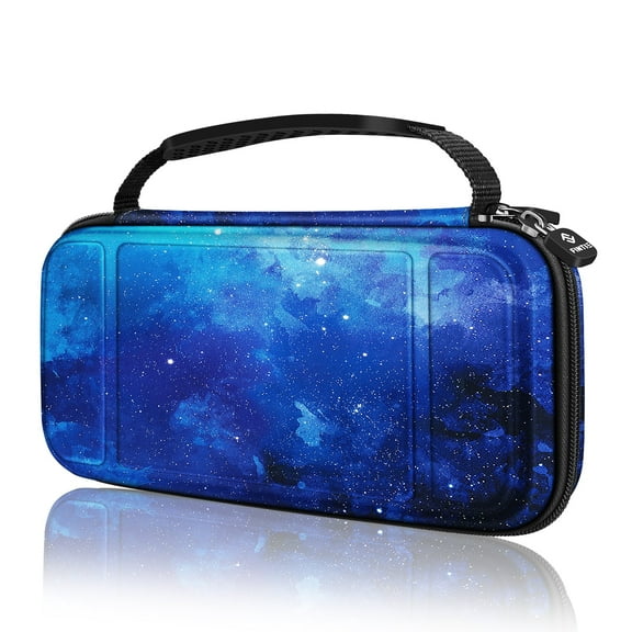 Fintie Carry Case for Nintendo Switch Lite 2019 - [Shockproof] Hard Shell Protective Cover Bag with 15 Game Card/2 Micro SD Card Slots Inner Pocket,Starry Sky