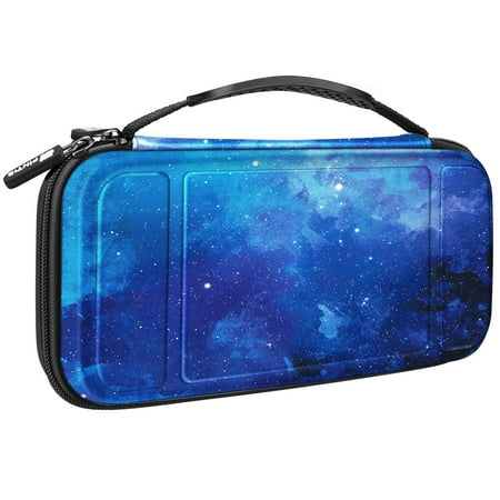 Fintie Carry Case for Nintendo Switch OLED Model 2021/Switch 2017 - [Shockproof] Hard Shell Protective Cover Travel Bag w/10 Game Card Slots for Switch Console Joy-Con & Accessories, Starry Sky