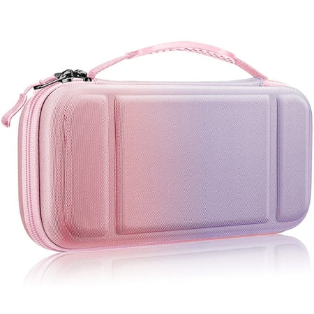 Fintie Carry Case for Nintendo Switch OLED Model 2021/Switch 2017 - [Shockproof] Hard Shell Protective Cover Travel Bag w/10 Game Card Slots, Fantacy Ombre