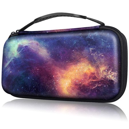 Fintie Carry Case for Nintendo Switch, Portable Traveler Storage Carrying Bag Pouch Protective Cover for Nintendo Switch Console Joy-Con, with 10 Game Card Slots and Inner Pocket, Galaxy
