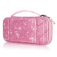 thumbnail image 1 of Fintie Carrying Case for Nintendo Switch Lite 2019 [Shockproof] Hard Shell Protective Cover Travel Bag w/15 Game Card & 2 Micro SD Card Slots, Glittering Pink, 1 of 8