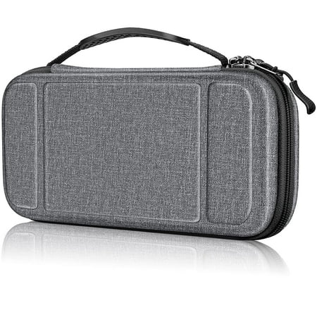 Fintie Carrying Case for Nintendo Switch Lite 2019 [Shockproof] Hard Shell Protective Cover Travel Bag w/15 Game Card & 2 Micro SD Card Slots for Switch Lite Console & Accessories, Gray