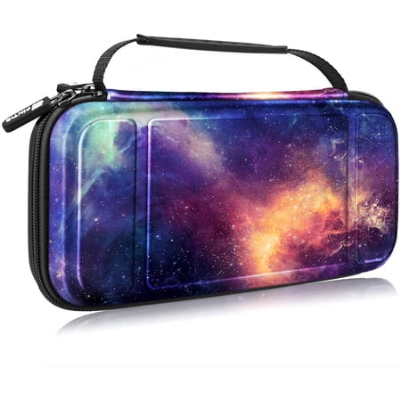 Fintie Carrying Case for Nintendo Switch OLED Model 2021/Switch 2017, Hard Shell Shockproof Protective Cover Travel Bag, w/10 Game Card Slots for Switch Console Joy-Con & Accessories, Galaxy