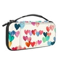 thumbnail image 1 of Fintie Carrying Case for Nintendo Switch OLED Model 2021/Switch 2017, [Shockproof] Hard Shell Protective Cover Travel Bag w/10 Game Card Slots,Raining Hearts, 1 of 8