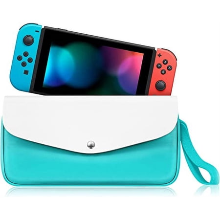 Fintie Carrying Case for Nintendo Switch OLED Model 7.0"/Switch 6.2" Portable Travel Bag Protective Sleeve Pouch with Game Card Slots & Large Pocket ,Turquoise