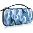 thumbnail image 1 of Fintie Carrying Case for Nintendo Switch OLED Model 2021 [Shockproof] Hard Shell Protective Cover Travel Bag w/10 Game Card Slots, Camo Blue, 1 of 9