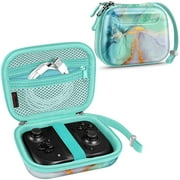 Fintie Carrying Case for Razer Kishi Mobile Game Controller, Hard Shell Shockproof Protective Cover Travel Bag with Inner Pocket, Emerald Marble