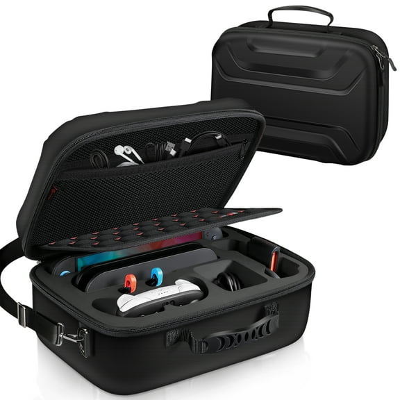 Fintie Carrying Storage Case for Nintendo Switch 2 (2025), Portable Travel All Protective Hard Messenger Bag Soft Lining for Switch Console Pro Controller & Accessories (Black)