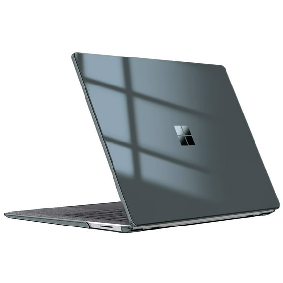 Fintie Case for 13.5 Inch Microsoft Surface Laptop 5/4/3/2 with Alcantara Keyboard (Model: 1958/1950/1867/1769) - Slim Snap On Hard Shell Protective Cover, Crystal Black