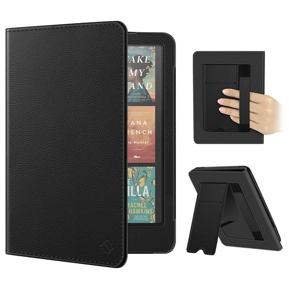 Fintie Case for 7"/6.8" Kindle Paperwhite(12th/11th Generation 2024/2021) / Colorsoft Signature Edition -Slim Foldable Stand Cover Auto Wake/Sleep, Black