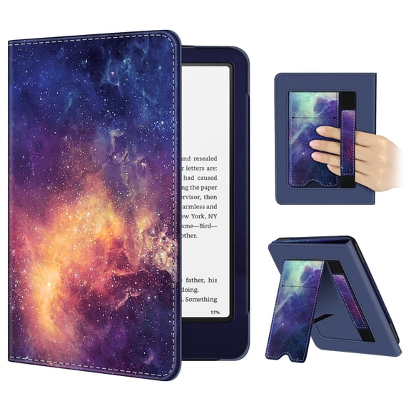 Fintie Case for 7"/6.8" Kindle Paperwhite(12th/11th Generation 2024/2021) / Colorsoft Signature Edition -Slim Foldable Stand Cover Auto Wake/Sleep, Galaxy