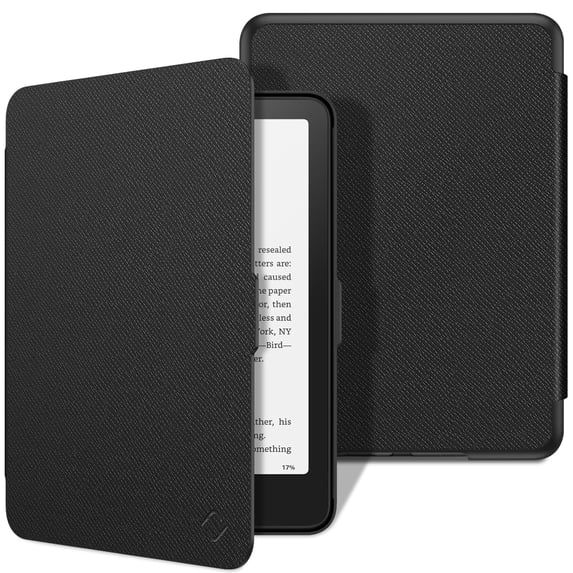 Fintie Case for 7" Kindle Paperwhite (12th Generation, 2024) and Kindle Colorsoft Signature Edition - Slim Lightweight PU Leather Protective Cover with Auto Sleep/Wake, Black