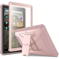 thumbnail image 1 of Fintie Case for Amazon Fire HD 10 / Fire HD 10 Plus 11th Generation 2021 Tablet - [Tuatara] Rugged Unibody Hybrid Kickstand Cover Built-in Screen Protector, Rose Gold, 1 of 8