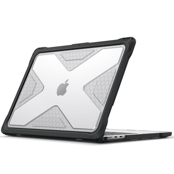 Fintie Case for MacBook Air 13.6 Inch A3449 A3240 A3113 A2681 (2022 2023 2024 2025 2026 Release) - Heavy Duty Rugged Hard Shell Case Cover with TPU Bumper, Clear
