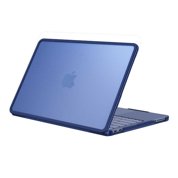 Fintie Case for MacBook Neo 13 inch (2026 Release, Model A3404) - Clear Matte Hard Shell with TPU Soft Bumper, Slim Shockproof Matte MacBook Neo Cover for Work Travel Study Daily Use (Indigo)