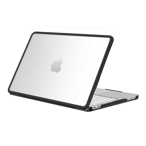 Fintie Case for MacBook Neo 13 inch (2026 Release, Model A3404) - Clear Matte Hard Shell with TPU Soft Bumper, Slim Shockproof Matte MacBook Neo Cover for Work Travel Study Daily Use (Black)