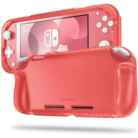 Fintie Case for Nintendo Switch Lite 2019 - Soft Silicone [Shock Proof] [Anti-Slip] Protective Cover with Ergonomic Grip Design for Switch Lite Console (Living Coral)