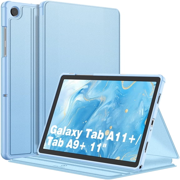 Fintie Case for Samsung Galaxy Tab A11  Plus 2025/ A9  Plus 11 Inch 2023, Slim Shield Multiple Angle Stand with Soft TPU Back Shell Cover, Auto Wake/Sleep, Blue