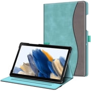 Fintie Case for Samsung Galaxy Tab A8 10.5 inch Tablet 2022, Model SM-X200/X205/X207, Multi-Angle Viewing Stand Cover Auto Wake/Sleep with Pocket, Turquoise