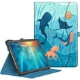 thumbnail image 1 of Fintie Case for Samsung Galaxy Tab A9 Plus 11 inch 2023 Model (SM-X210/X216/X218), Multi-Angle Viewing Smart Stand Back Cover with Pocket Auto Wake/Sleep, Blue Ocean, 1 of 9