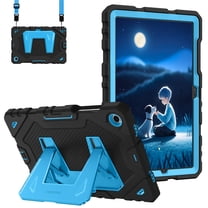 Fintie Case for Samsung Galaxy Tab A11  Plus 2025/ A9  Plus 11 Inch 2023, Fully-Body Rugged Heavy Duty Shockproof Protective Case with Kickstand & Shoulder Strap for Kids, Blue