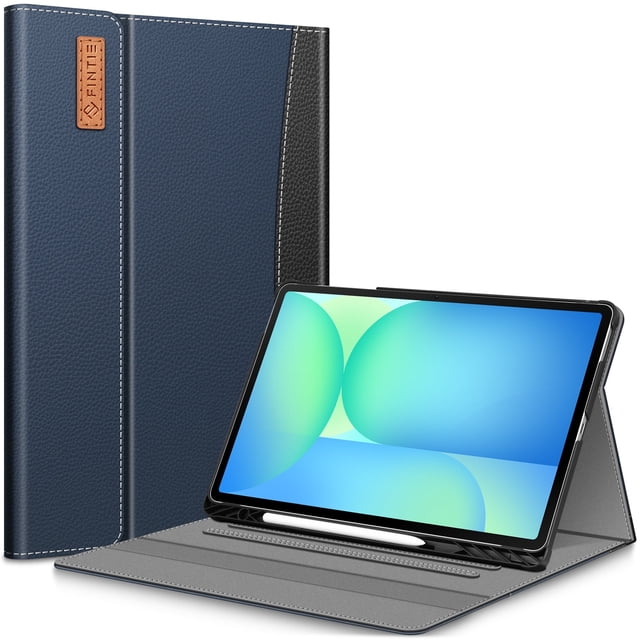 Fintie Case for Samsung Galaxy Tab S10 FE Plus 13.1 Inch 2025 Model (SM-X620/X626) with Built-in S Pen Holder, Multiple Angle Portfolio Business Cover with Pocket Auto Sleep/Wake, Navy