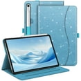 thumbnail image 1 of Fintie Case for Samsung Galaxy Tab S10 Lite/ S10 FE/ S9 FE 5G 10.9 Inch/Tab S9 11 Inch, Multi-Angle Viewing Protective Cover with Pocket, Auto Sleep/Wake, Glittering Blue, 1 of 8