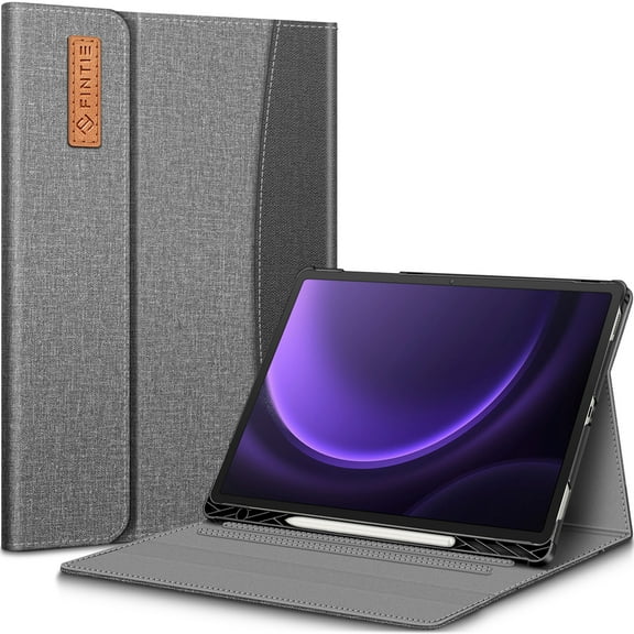 Fintie Case for Samsung Galaxy Tab S10 Plus 2024/ S9 Plus/ S9 FE Plus 5G 12.4 Inch 2023 with Built-in S Pen Holder, Multiple Angle Portfolio Business Cover with Pocket Auto Sleep/Wake, Gray