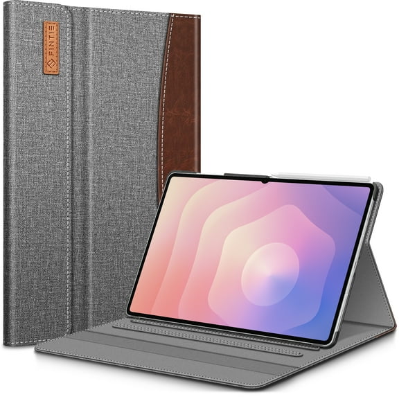 Fintie Case for Samsung Galaxy Tab S11 Ultra 5G 14.6 Inch 2025 Model (SM-X930/X936B), Multiple Angle Portfolio Cover with Pocket Auto Sleep/Wake, Gray/Brown