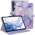 thumbnail image 1 of Fintie Case for Samsung Galaxy Tab S8 2022/Tab S7 2020 11 Inch (Model SM-X700/X706/T870/T875/T878), Multi-Angle Viewing Protective Cover with Pocket, Auto Sleep/Wake, Lilac Marble, 1 of 9