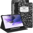 thumbnail image 1 of Fintie Case for Samsung Galaxy Tab S8+/S8 Plus 2022/S7 FE 2021/S7 Plus 2020 12.4 inch Tablet, Multi-Angle Stand Cover with Pocket Auto Wake/ Sleep , Built-in S Pen Holder, Composition Book, 1 of 8