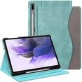 thumbnail image 1 of Fintie Case for Samsung Galaxy Tab S8+/S8 Plus 2022/S7 FE 2021/S7 Plus 2020 12.4 inch Tablet, Multi-Angle Stand Cover with Pocket Auto Wake/ Sleep , Built-in S Pen Holder, Turquoise, 1 of 7