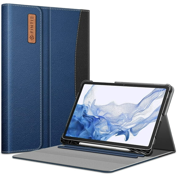 Fintie Case for Samsung Galaxy Tab S8/Tab S7 11 Inch (Model SM-X700/X706/T870/T875/T878) with Built-in S Pen Holder, Multiple Angle Portfolio Business Cover with Pocket Auto Sleep/Wake, Navy