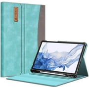 Fintie Case for Samsung Galaxy Tab S8/Tab S7 11 Inch (Model SM-X700/X706/T870/T875/T878) with Built-in S Pen Holder, Multiple Angle Portfolio Business Cover with Pocket Auto Sleep/Wake, Turquoise
