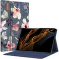 thumbnail image 1 of Fintie Case for Samsung Galaxy Tab S8 Ultra 14.6 inch 2022 (Model SM-X900/X906), Multiple Angle Portfolio Cover with Pocket Auto Sleep/Wake, Blooming Hibiscus, 1 of 9