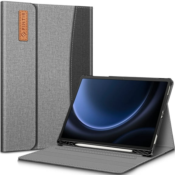 Fintie Case for Samsung Galaxy Tab S10 Lite/ S10 FE/ S9 FE 5G 10.9 Inch/Tab S9 11 Inch with Built-in S Pen Holder, Multiple Angle Portfolio Business Cover with Pocket Auto Sleep/Wake, Gray