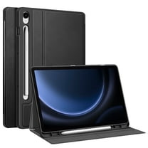 Fintie Case for Samsung Galaxy Tab S10 Lite/ S10 FE/ S9 FE 5G 10.9 Inch/Tab S9 11 Inch with S Pen Holder, Multi-Angle Viewing Rugged Soft TPU Back Cover with Auto Sleep/Wake, Black