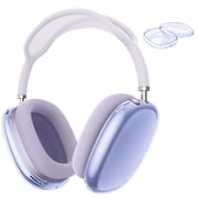Fintie Case for AirPods Max 2 (2026) and AirPods Max 1 (2024/2020) Headphone, Soft TPU Clear Anti-Scratch Protective Cover, Transparent Accessories Skin Protector (Clear Purple)