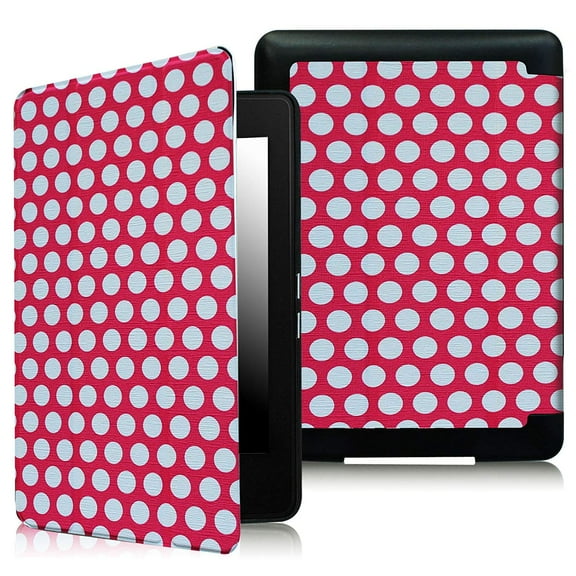 Fintie Case for Amazon Kindle Paperwhite, [Blade Series] PU Leather Cover with Auto Wake / Sleep, PolkaDot Pink