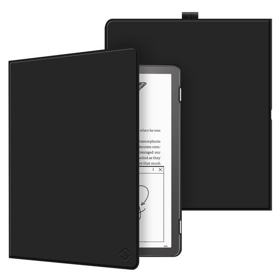 Fintie Case for Kindle Scribe 10.2 Inch (2022 Released) - Lightweight slimshell Premium PU Leather Folio Cover Auto Sleep/Wake with Pen Holder, Black
