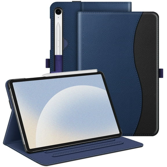 Fintie Case for Samsung Galaxy Tab S10 Lite/ S10 FE/ S9 FE 5G 10.9 Inch/Tab S9 11 Inch, Multi-Angle Viewing Protective Cover with Pocket, Auto Sleep/Wake, Navy