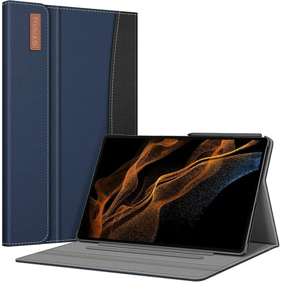 Fintie Case for Samsung Galaxy Tab S8 Ultra 14.6 inch 2022 (Model SM-X900/X906), Multiple Angle Portfolio Cover with Pocket Auto Sleep/Wake, Navy