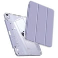 thumbnail image 1 of Fintie Clear Case for iPad Air 11" M3 (2025) / M2 (2024), iPad Air 10.9" 5th / 4th Gen – Transparent Back Cover with Pencil Holder, Lilac Purple, 1 of 9