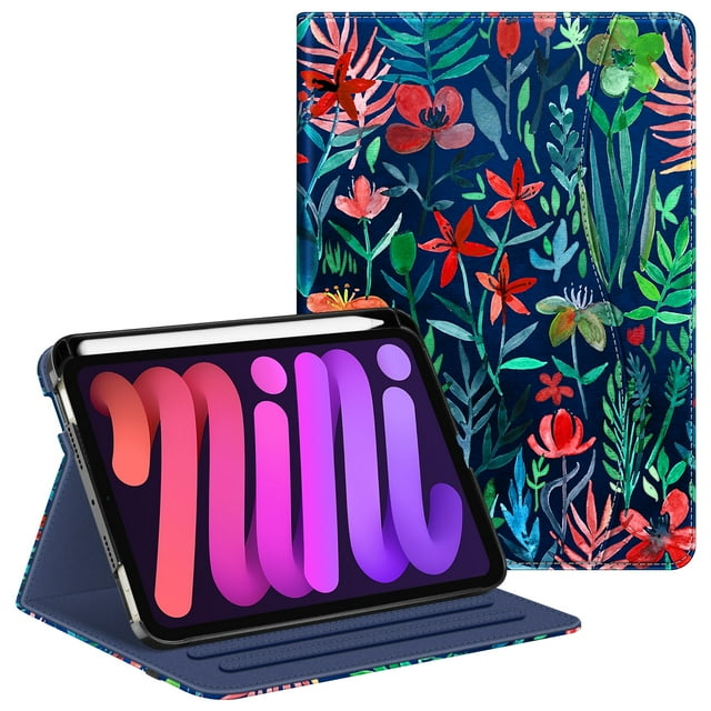 Fintie Case for iPad Mini 7 (A17 Pro) 2024 / iPad Mini 6 2021, Multi-Angle Folio Smart Stand Cover w/Pencil Holder & Pocket, Auto Sleep/Wake for iPad Mini 7th/6th Generation 8.3 Inch